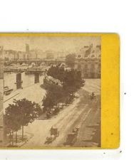Les Nouveaux Theatres vus du Quai Voltaire France Stereoview