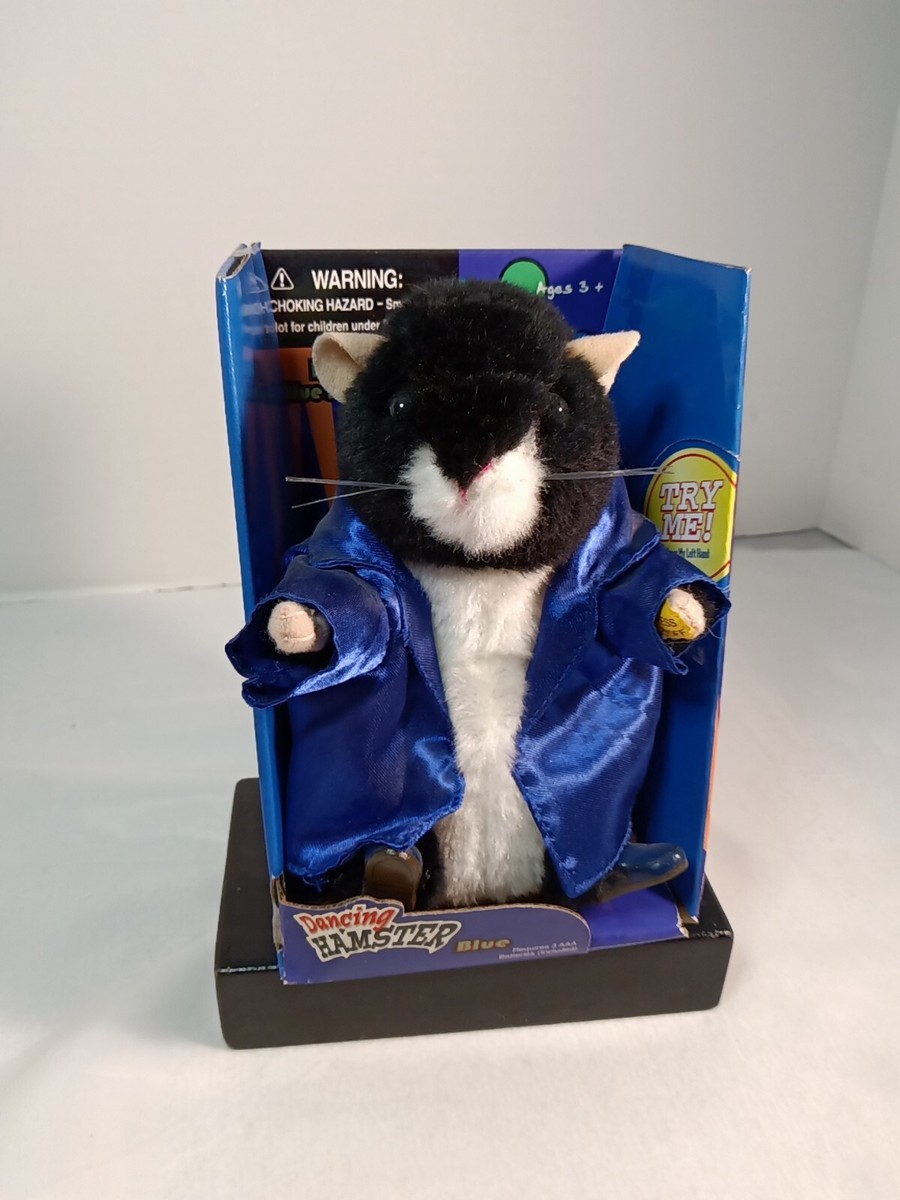 2001 Gemmy Dancing Hamster Blue (Blue Suede Shoes) Elvis plush New