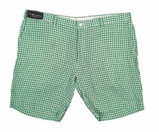 NEW Vintage Polo Ralph Lauren Linen Shorts 38 Green White Gingham