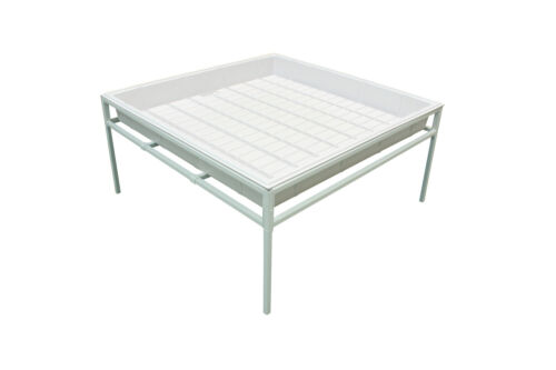 Fast Fit Tray Stand 4' x 4' Toolless Assembly For Hydroponics, White - Picture 1 of 7