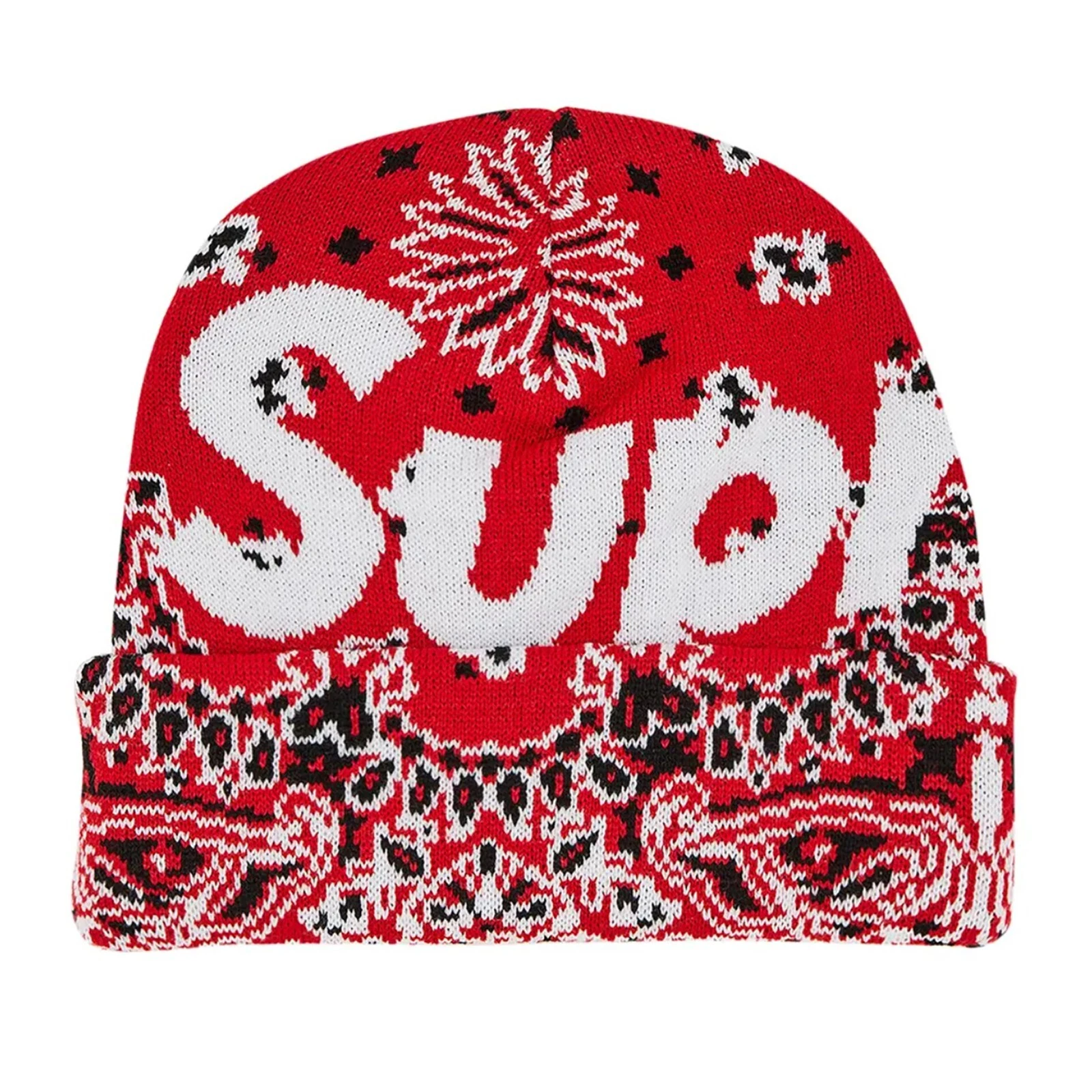 Bonnet rouge Supreme FW24 Bandana grand logo