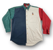 Mickey Mouse Button Down Shirt Adult Medium M Disney World