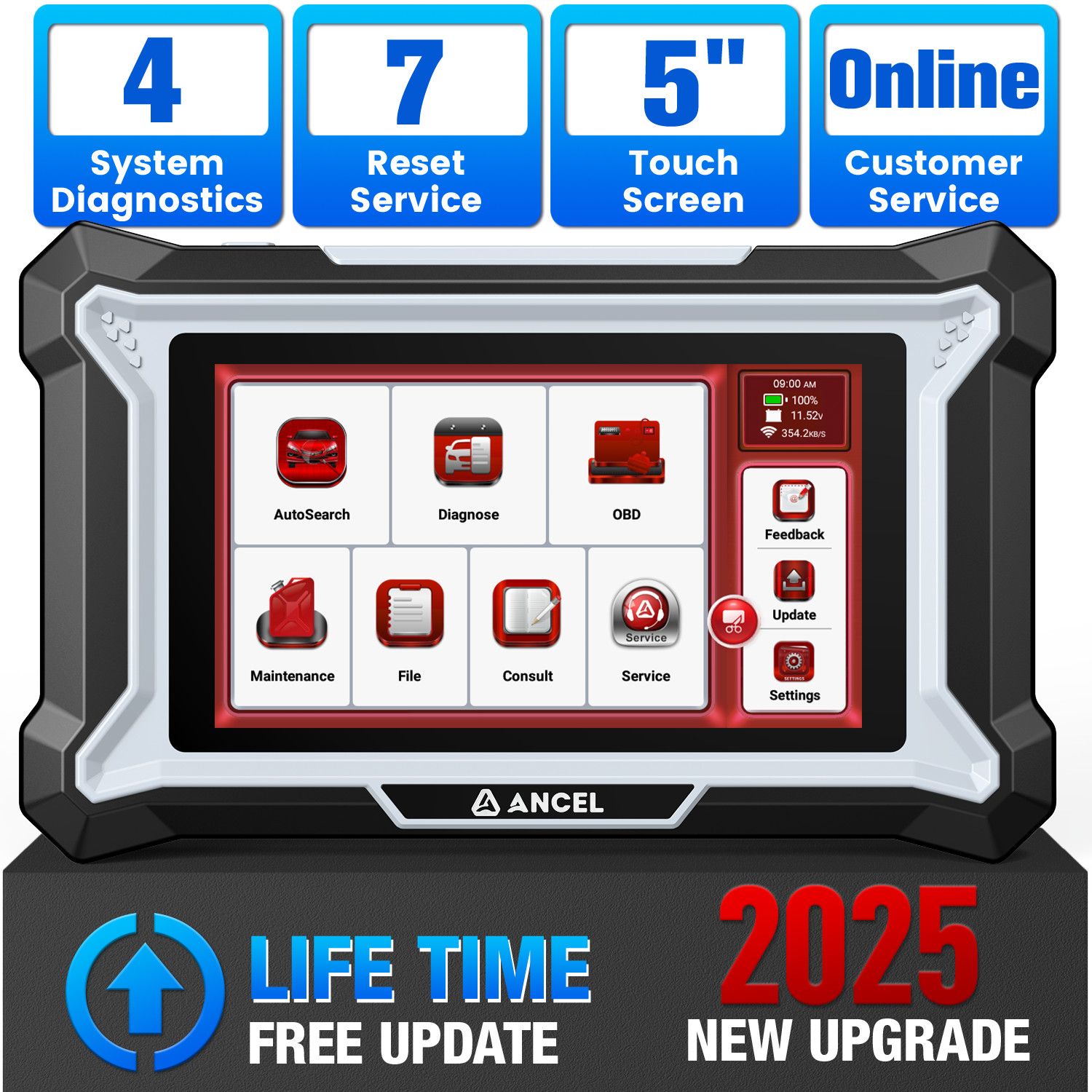 ANCEL DS100 OBD2 Scanner Engine/Transmission/ABS/SRS Diagnostic Scan Tool