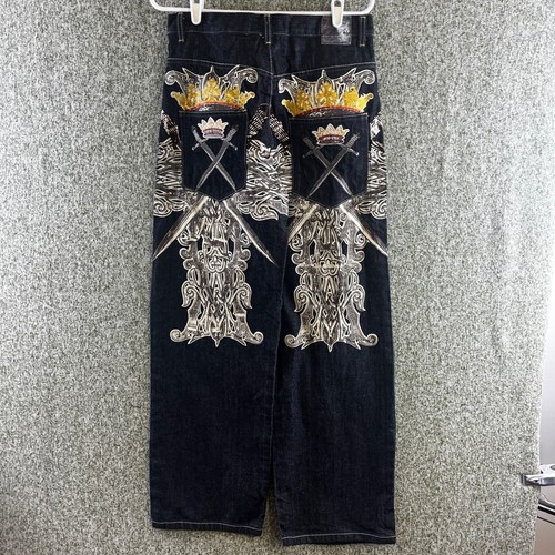 Red Ape Youth Jeans 18 30X29 Blue Baggy Straight Urban Streetwear Skater - Picture 2 of 9