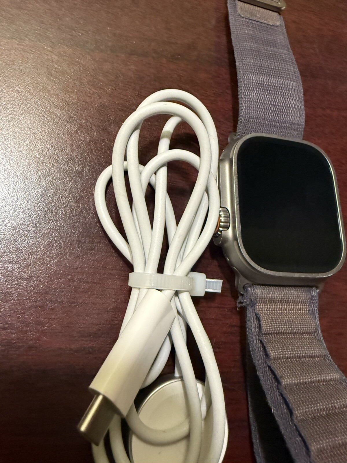 Apple Watch Ultra 2 49mm Titanium Case with Alpine Loop - Indigo, Large (GPS...-image