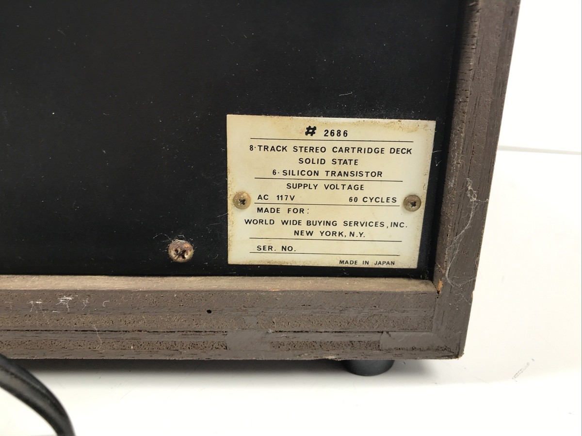 Vintage Columbia Solid State 8-Track Stereo Deck Model 2686