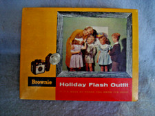 1960  s Kodak Brownie Holiday Flash Outfit Camera In Original Box 183 L