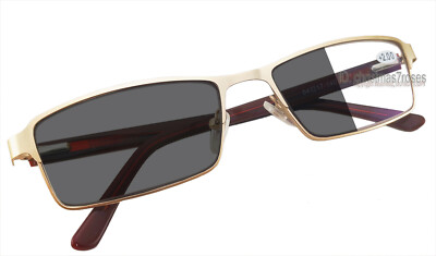 Men Transition Reading glasses Photochromic sun reader Spring hinges 54-17-140