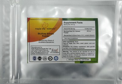 Skullcap Extract 10:1 Powder, Scutellaria Baicalensis Extract, BAICALIN, Pure