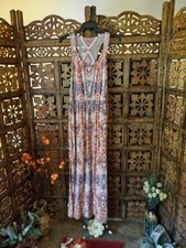 Womens Lightweight Dress/Cover up In Colors Of Pink, Blue  White Size M