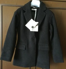 Coat baby TO BE TOO black, size 34, with two pockets Cappotto bimba, colore nero
