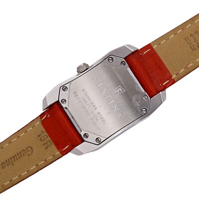 Festina Tank Swiss White DIal 25mm Ladies Watch Red Genuine Leather Festina Tank Swiss White DIal 25mm Ladies Watch Red Genuine  main image 3
