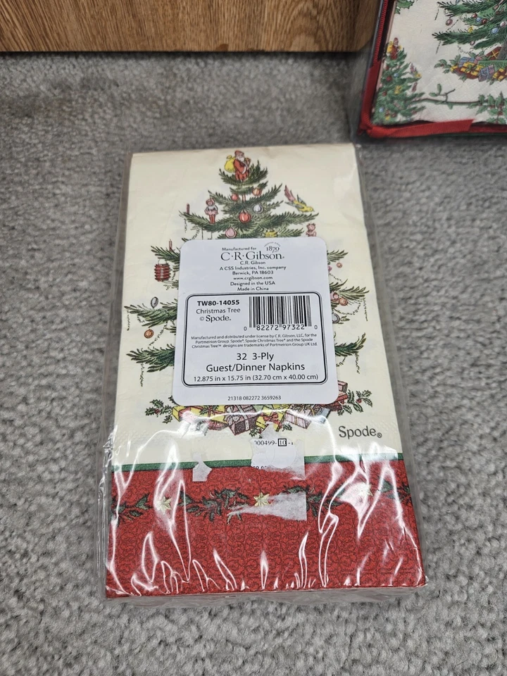 SPODE Christmas Tree GUEST Paper Napkins 32 3-PLY & 20 Cocktail Napkins New - Image 3 of 4