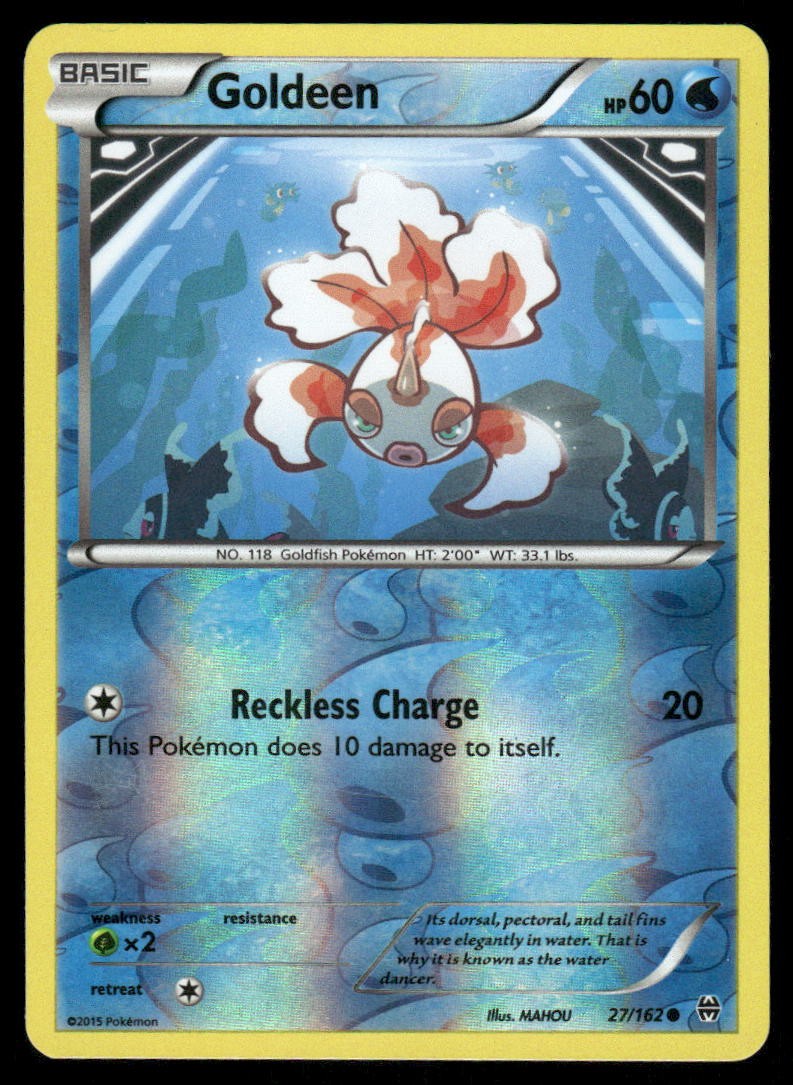 2015 Pokemon Goldeen Common BREAKthrough 27/162 Reverse Holo HP