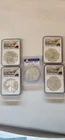 LOT OF (5) AMERICAN SILVER EAGLES SLABBED & GRADED MS70(1 MS69)--FREE SHIPPING!!