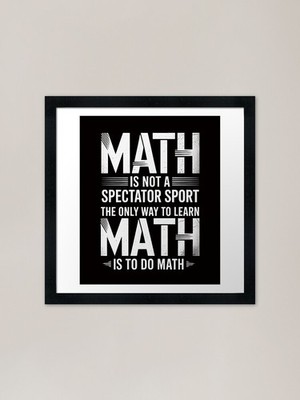 Mathe ist kein Zuschauer Sport the o gerahmtes Wandbild Poster Leinwanddruck Bild