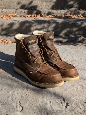 Thorogood 6  Moc Toe Work Boots - Size 14 D - Crazy Horse - Soft Toe
