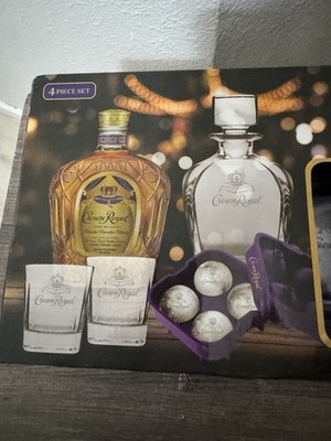 Crown Royal Decanter 4 Piece Set New