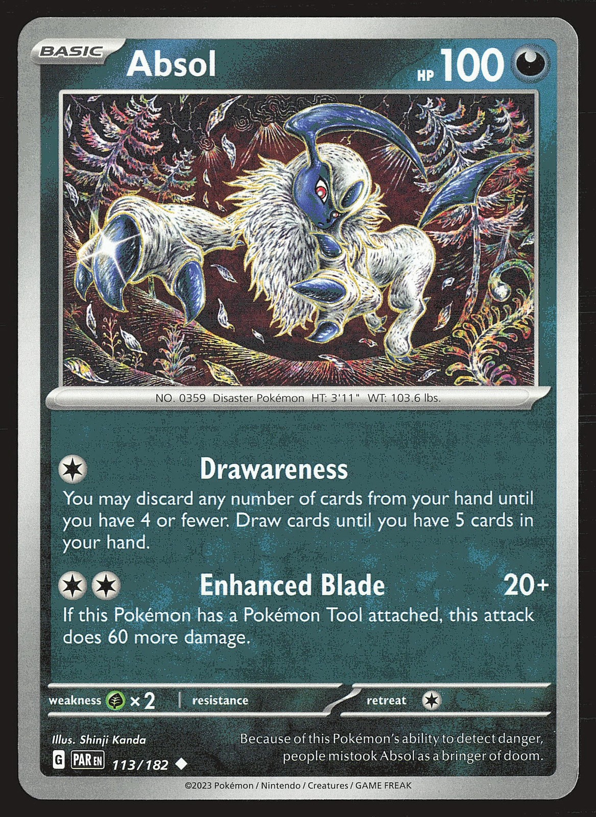 SV04: Paradox Rift Absol #113/182 Uncommon Pokemon Card