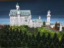 Z Scale Neuschwanstein Castle layout for classic Z Marklin trains ready to run