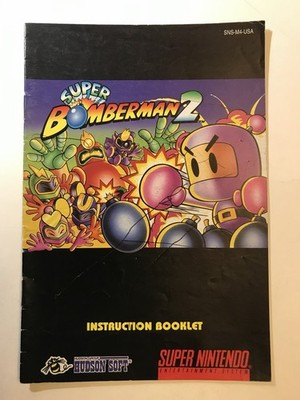 Super Bomberman 2 (Super Nintendo SNES) Instruction Manual Booklet ONLY