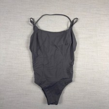 Athleta One-Piece Swimsuit Size S Gray Strappy Back