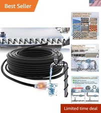 Self Regulating Heating Cable 75 Ft, Roof deicing, Pipe freeze Protection, 120V