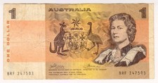 1973 Australien 1 Dollar 247503 Papier Banknote Geld W&auml;hrung