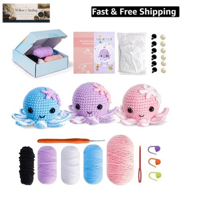 Crochet Kit for Beginners: Make 3 Cute Amigurumi Animals with Easy-to-Follow ...