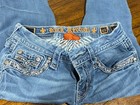 Rock Revival Jazlyn Women Size 25 Boot Jeans Embellished Bling light blue — photo 9