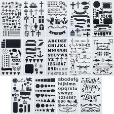 Creative Bible Journaling Stencil Set, 14 Durable PET Stencils for DIY Projects