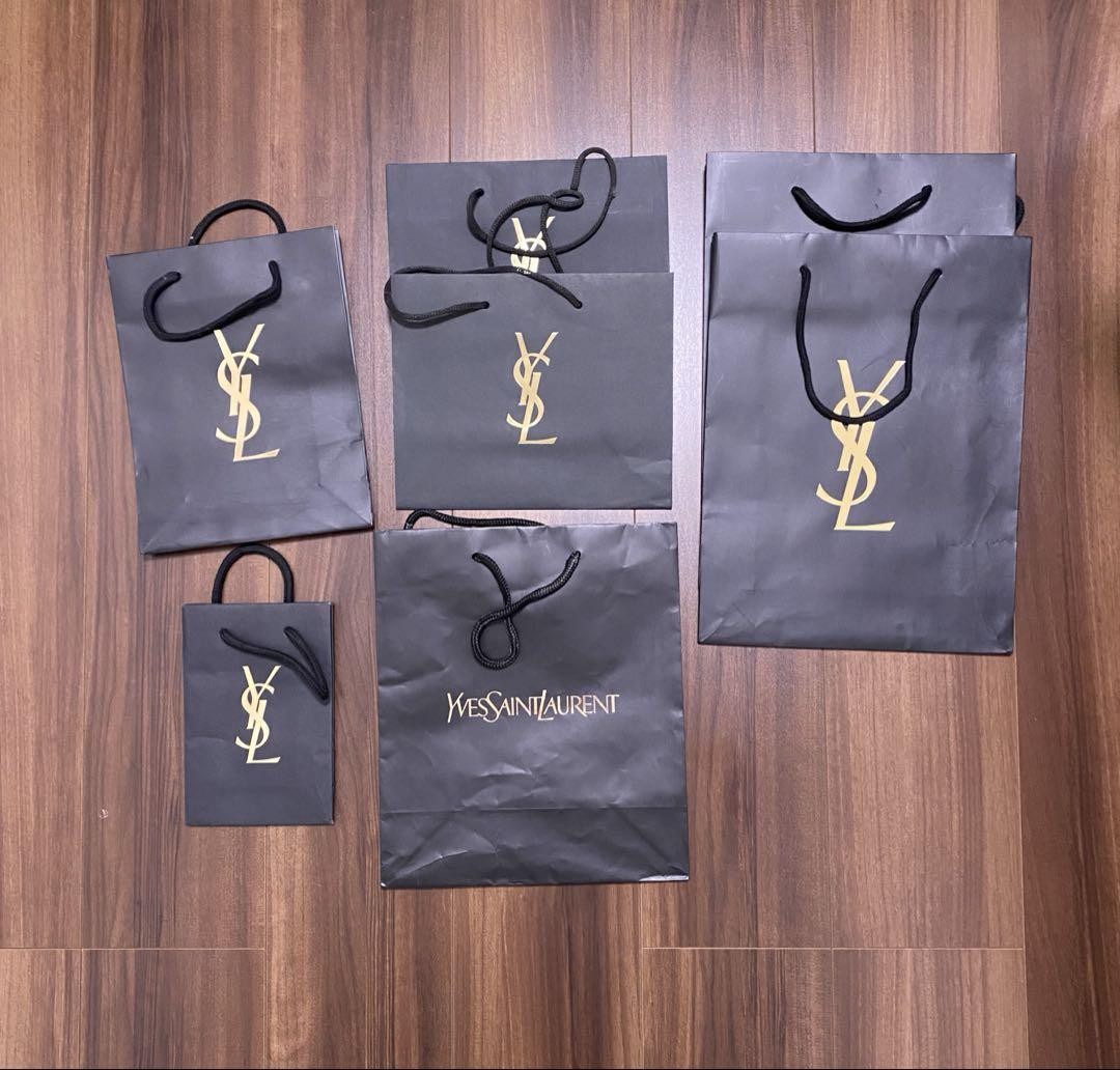 Yves Saint Laurent Shopping Bags Set di 7 Importazione Giappone Rare