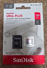 SanDisk Ultra PLUS 128GB microSDXC UHS-I Card with Adapter