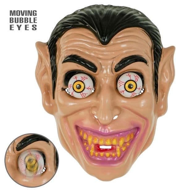 Halloween Hard Plastic Vampire Mask With Googly Eyes