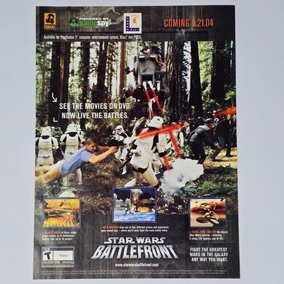 Star Wars Battlefront Xbox PS2 Authentic Magazine Ad