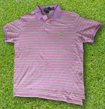 Ralph Lauren Polo Shirt Men's Custom Fit Striped Short Sleeve Size XL Golf
