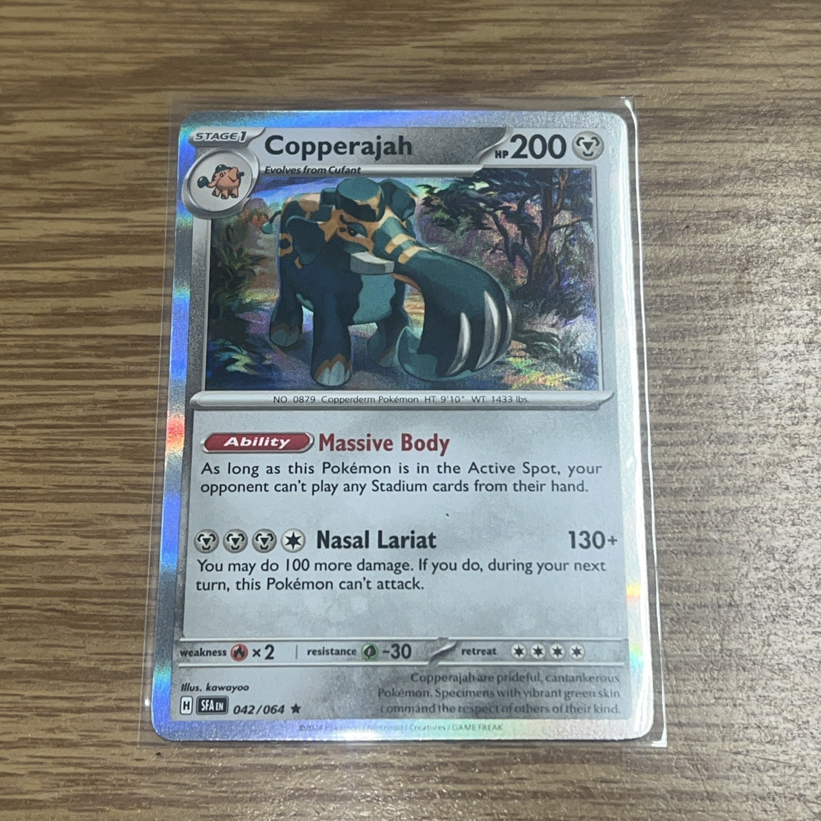 NM Copperajah 042/064 Holo Rare Shrouded Fable Pokemon 2024