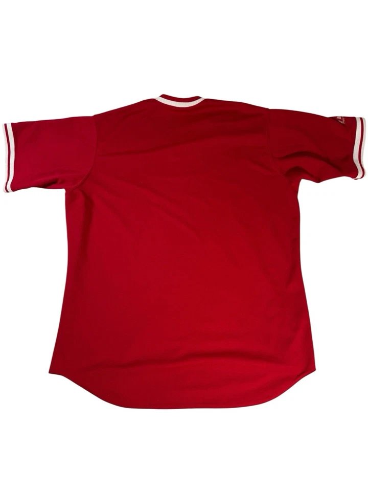 Vintage Cincinnati Reds Jersey 2XL Majestic Cooperstown MLB Throwback Tee - Image 2 of 4