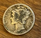 1927 Mercury Dime Philadelphia Roaring Twenties Era Winged Liberty 90% Silver
