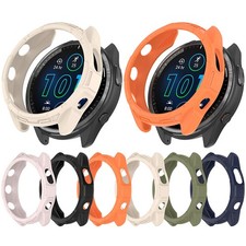TPU Soft Rubber Hollow Armor Protective Watch Case for Garmin Forerunner 965