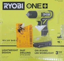 RYOBI ONE+ 18V Cordless 3/8 in. Drill/Driver Kit with 1.5 Ah Battery and Charger