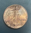1998 American Silver Eagle 1 Oz.  FINE SILVER ~ ONE DOLLAR  ~ Beautiful Toning
