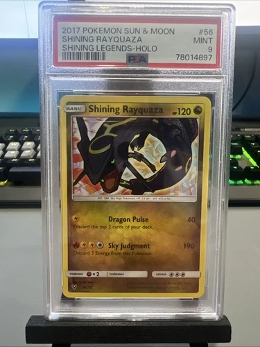Shining Rayquaza PSA 9 56/73 Shining Legends Holo Rare Pokémon TCG 2017