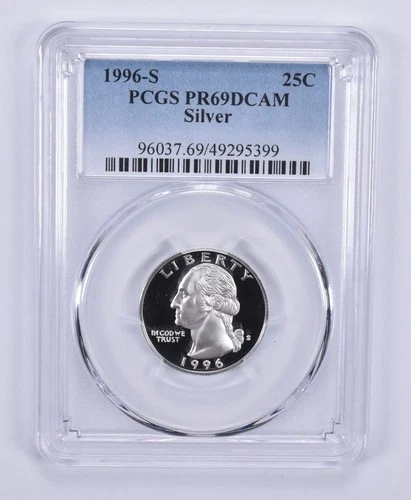 1996-S Washington Quarter Silver PR69 DCAM PCGS Blue Label *1159