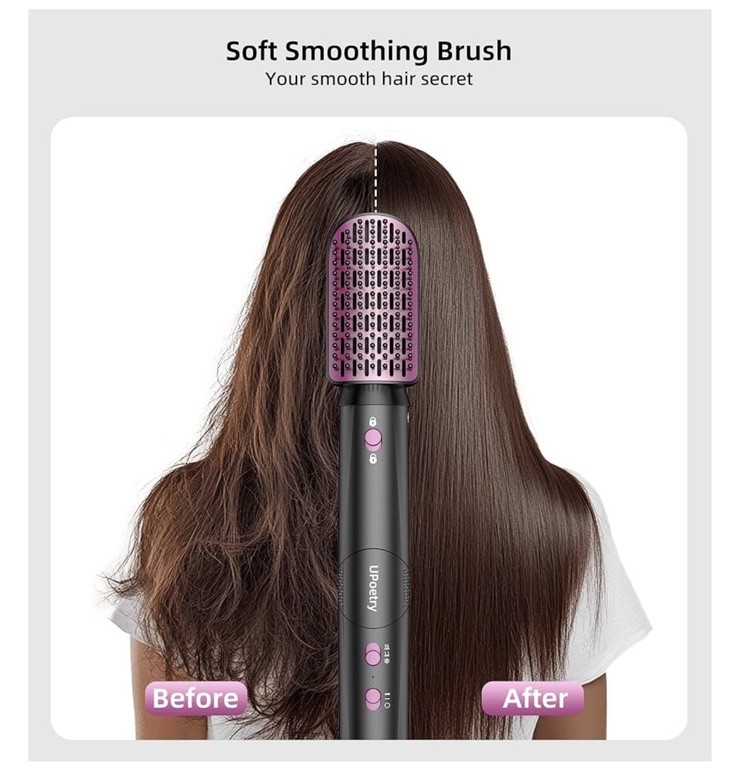 Upoetry 5in1 Hot Air Styler & Hair Dryer Brush High-Speed Blow Dryer Fast Drying