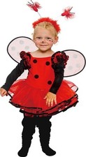 KINDER MARIENKÄFER KOSTÜM / Karneval Fasching Mädchen Baby Käfer Kleid Flügel