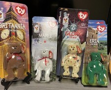 Full Set of 4 International McDonald  s Teenie Beanie Babies from 1999 Sealed