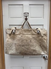 Vintage Coal Bag Lineman Tote Standup Heavy Duty Canvas Masonry Tool Bag