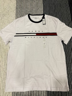 Brand New Large White Tommy Hilfiger Tee Shirt Sleeve size XL 