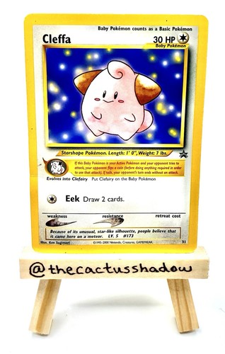 Pokemon Wizards of the Coast WOTC Black Star Promo Cleffa 31- HP/DMG